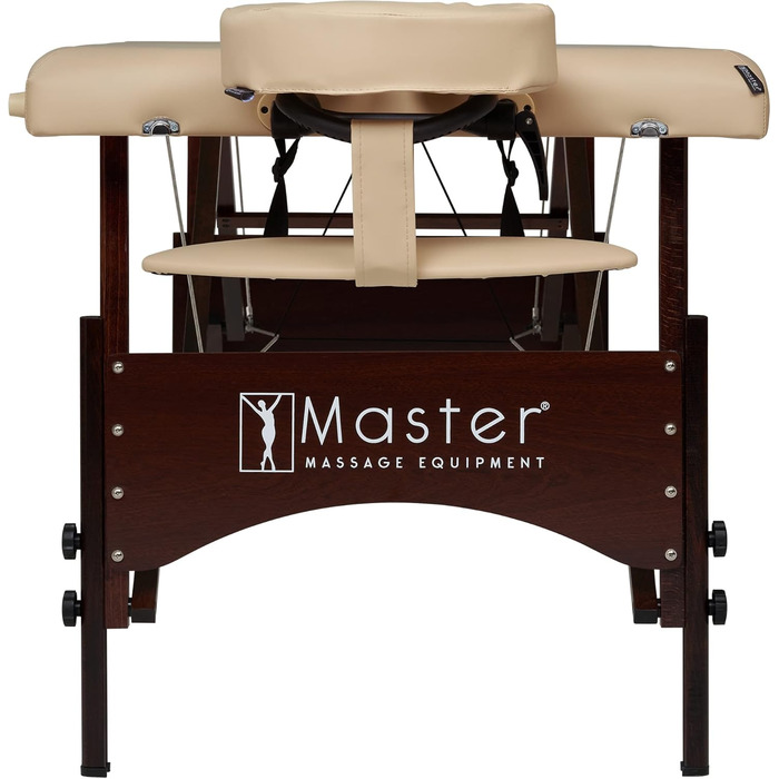 Масажний стіл Master Massage Argo 71 см, складаний, портативний, з ніжками з горіхового дерева, для терапії та краси, у комплекті з сумкою