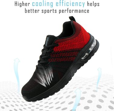 Спортивне взуття Hitmars для чоловіків та жінок з повітряною подушкою, розмір 36-48, колір червоний