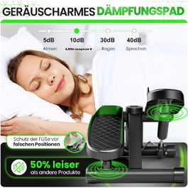 Ultrasport Swing Stepper для дому: міні-степер 2-в-1 з тросами, LCD-дисплеєм, тихий, з неслизькою поверхнею та регулюванням навантаження