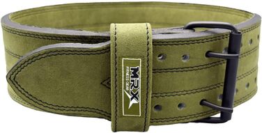 Пончо для пауерліфтингу MRX, шкіряний, 10.2 см, XX-Large, оливковий, для тренувань, фітнесу, підтримки спини, бодібілдингу, з металевою пряжкою