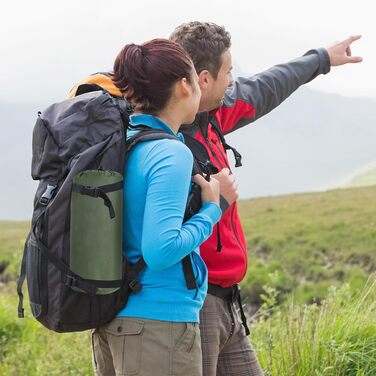 Килимок для кемпінгу Hausprofi Isomatte: ультралегкий надувний килимок з насосом та подушкою, для туризму, пляжу, відпочинку на природі, армійного кольору