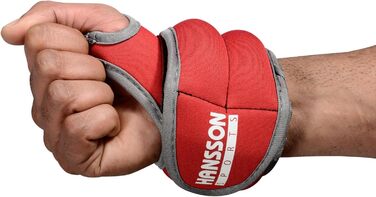 Обважнювачі на зап'ястя Hansson.Sports, червоні, 2x2,0 кг – манжети для бігу та фітнесу