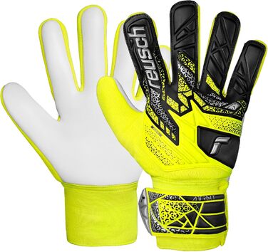 Воротарські рукавички Reusch Attrakt Starter Solid Junior - жовто-сріблясті-чорні (3) для дітей та підлітків