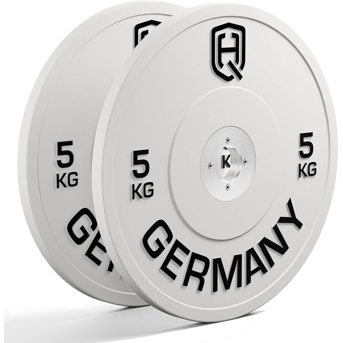Комплект змагальних бамперних дисків HQ Germany 50 мм, 5–25 кг, сертифіковані IWF, REACH, для штанги