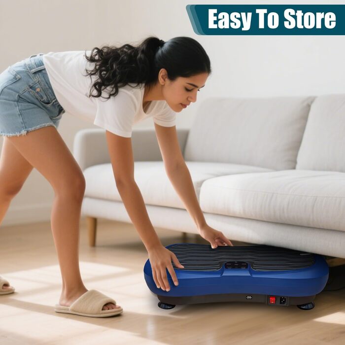 Віброплатформа для фітнесу Triclicks Ultra Slim з Bluetooth, пультом та гумовими петлями - 180 рівнів вібрації для домашніх тренувань