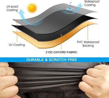 Водонепроникний чохол для велосипеда на відкритому повітрі. Оксфордська тканина, 210D нейлон з PU-покриттям, захист від вітру.