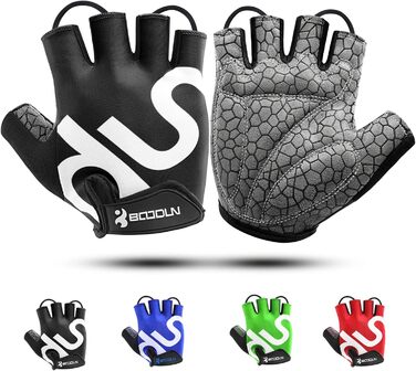 Рукавички для велосипеда чоловічі/жіночі літні - рукавички напівпальці для катання на велосипеді, гірському велосипеді, шосе, даунхілі, для активного відпочинку, чорні, розмір M