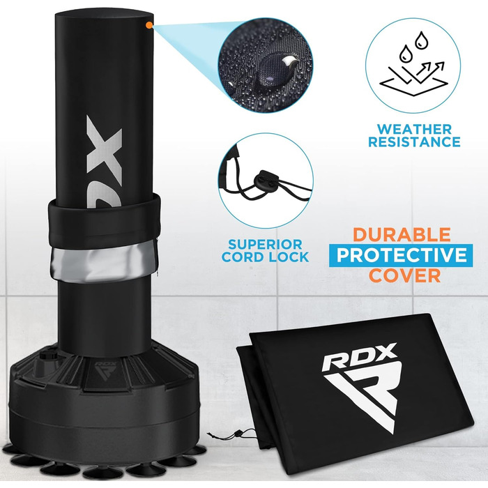 Дитячий боксерський мішок RDX 4 фути з підставкою, рукавички для тренувань, MMA, кікбоксинг, бокс, єдиноборства, муай-тай, білий