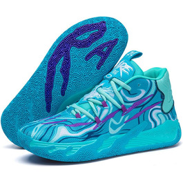 Баскетбольні кросівки для чоловіків та жінок. Високі, антиковзні, для занять спортом, бігу та ходьби. Розмір 37 EU, блакитні.