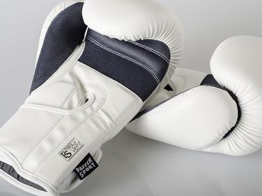 Боксерські рукавички Paffen Sport FIT з дихаючою сіткою на долоні для тренувань з боксу, кікбоксингу, муай-тай, K1 та інших єдиноборств, білі, 12oz