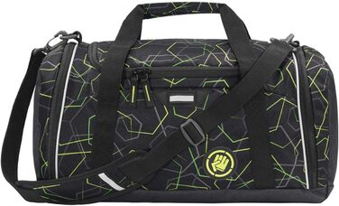 Спортивна сумка Coocazoo SporterPorter, 20 л, чорна, з відділенням для взуття, бічною кишенею, відділом для вологого одягу, знімним і регульованим плечовим ременем, для школярів від 5 класу
