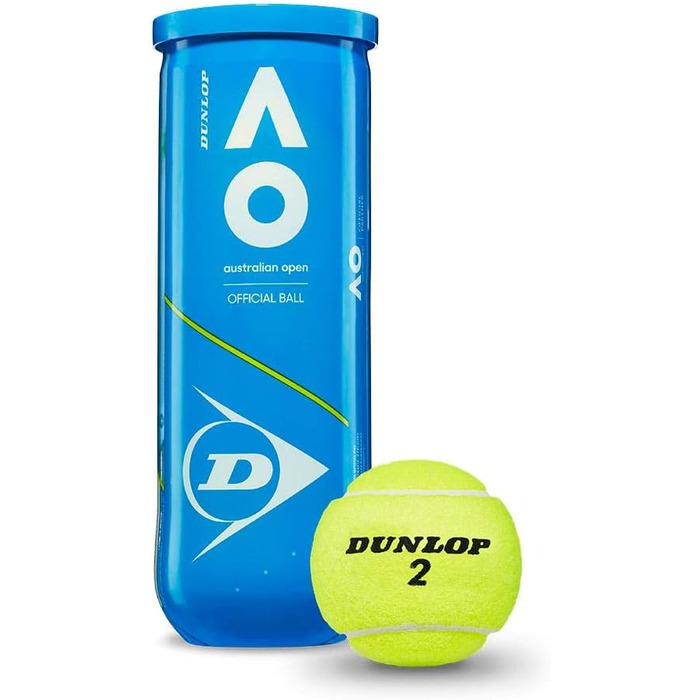Тенісні м’ячі Dunlop для Відкритого чемпіонату Австралії, у тубусі