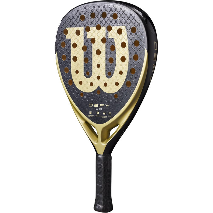 Ракетка для падел-тенісу Wilson Defy LS V1, чорний/золотий