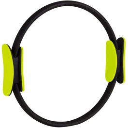 Кільце для пілатесу [Міцне] з нековзними ручками | Для внутрішньої поверхні стегна, фітнес, йога, сила та гнучкість, чорний/жовтий