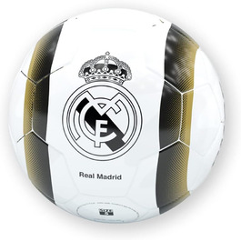 Футбольний м'яч Real Madrid R Roger's, розмір 5, чорний-білий, емблема клубу