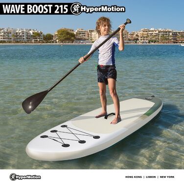 SUP дошка надувна для дітей HyperMotion 15 см, з веслом, помпою, рюкзаком, до 130 кг, зелена