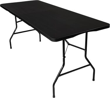 Складний садовий стіл Campingtisch 180x70x74 см, чорний - для пікніка, буфету, тераси