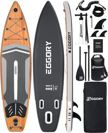 Надувна SUP-дошка для дорослих, 335 см, комплект: весло, рюкзак, спіральний трос, преміум якість, до 200 кг, для серфінгу та веслування