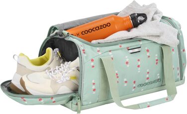 Спортивна сумка coocazoo Dancing Dots, чорна з червоним, 20 л, від 3 класу, основне відділення, відсік для вологих речей, бічна кишеня, світловідбивачі
