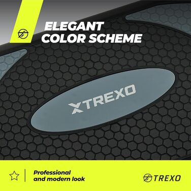 Степ-платформа TREXO для аеробіки та фітнесу, сіра, 78 x 30 см, регулювання висоти 10-20 см