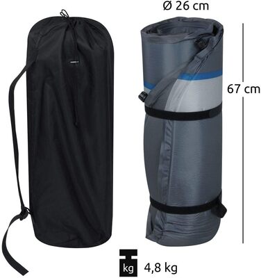 your GEAR ISO Duo Max - самонадувний килимок для двох осіб 198x130x7 см для кемпінгу, відпочинку на природі, гостьового ліжка. Водовідштовхувальний матрац.