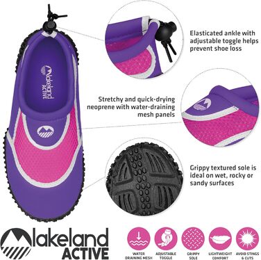 Активні аквашузи Lakeland Active Eden для жінок та дівчаток, 24 EU, фіолетово-рожеві