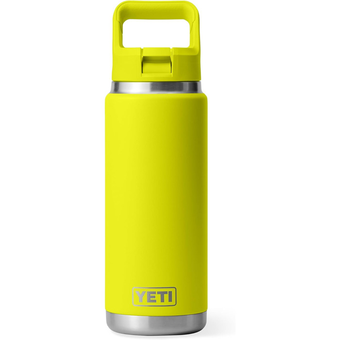 Термобутилка YETI Rambler C з трубочкою, нержавіюча сталь, ізольована, 769 мл, жовта
