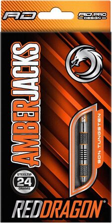 Вольфрамові дартси RED DRAGON Amberjack 5, 24 г, з оперенням і шафтами