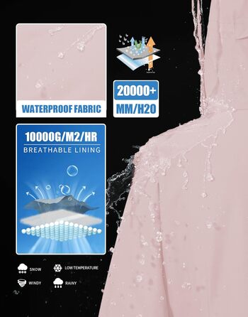 Жіноча зимова куртка Pioneer Camp для сноубордингу, походів та активного відпочинку. Тепла, вітро- та водовідштовхувальна, білий колір, розмір XXL (рожевий)