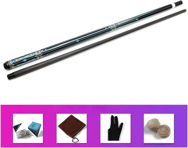 Біліардна кій Cuppa Technology з карбоновим штоком низької дефлекції, чорний кейс, 12.5 мм, TY4CU