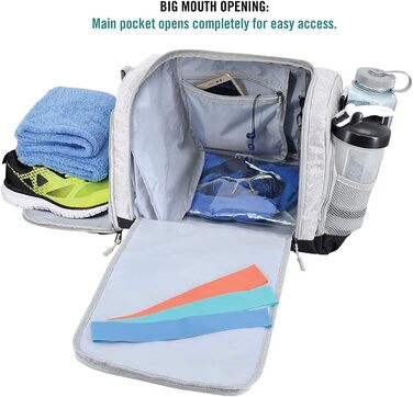 Спортивна сумка FocusGear Ultimate Gym Bag 2.0, водовідштовхувальна, 10 відділень, середня, зелена, 29,8×26,7×50,8 см