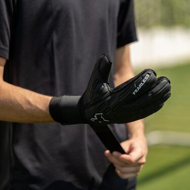 Воротарські рукавички Wolf V Onyx 2.0: дихаючі, з захистом пальців, антиковзкі, Rollfinger-крій, знімні шини – для дорослих та дітей