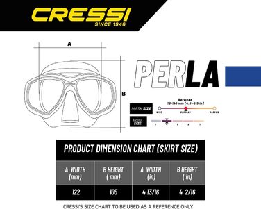 Набір для підводного плавання Cressi Perla + Mexico, чорний/синій, універсальний розмір