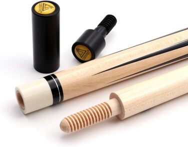 Більярдний кий CUESOUL 56 дюймів, 18 унцій, з 3 подушками, дерев'яне з'єднання, білий