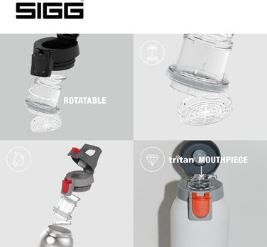 Термос пляшка SIGG Hot & Cold One 0,55 л з ситечком для чаю, нержавіюча сталь 18/8, герметична, BPA-free, червона
