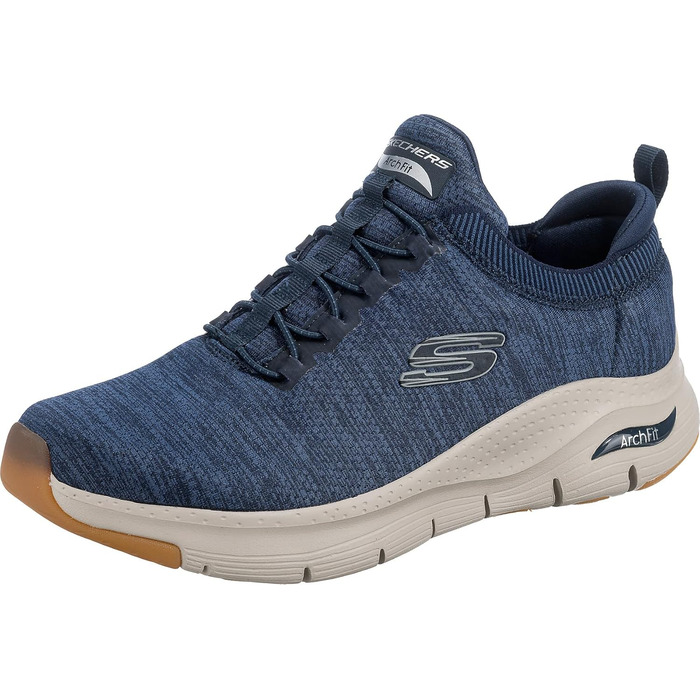 Чоловічі кросівки Skechers Arch Fit Waveport, 42 EU, темно-синій, сітчаста обробка