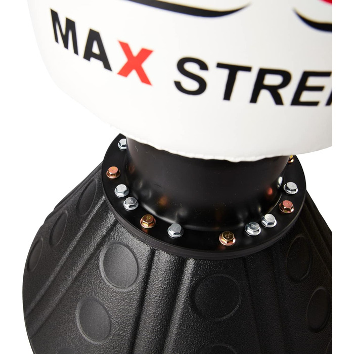 Вільностоячий боксерський мішок MAXSTRENGTH 1,7 м, чорний/білий, для MMA, UFC та бойових мистецтв, міцний