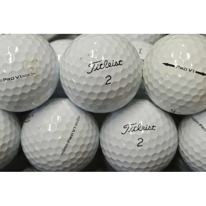 50 м'ячів для гольфу Titleist Pro V1 Lakeballs AAA/AA у сітці