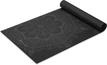 Килимок для йоги Gaiam Premium 6 мм з малюнком Midnight Mandala - антиковзаючий, для йоги, пілатесу та фітнесу