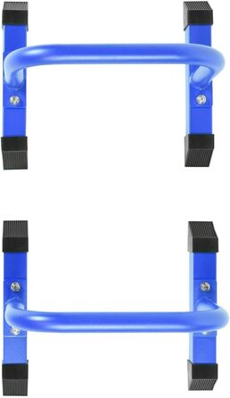 Паралети для фітнесу GORILLA SPORTS, низькі, набір 2 шт., 46x39x30 см, до 200 кг, нековзні, сталь, бруси для віджимань, дипів і стійки на руках, сині, для кросфіту та каллістеніки