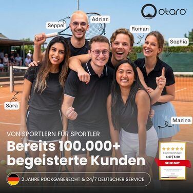 Сумка для тенісу Otaro Tennistasche 82L: Термосумка для 4 ракеток, відділення для взуття та охолодження, відділ для ноутбука, водостійка, синьо-біла