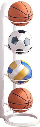 Стеллаж для м'ячів: футбольний, баскетбольний, волейбольний, багатоярусний, розбірний. Зберігання м'ячів (білий)