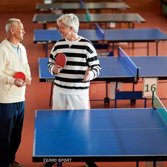 Стіл для пінг-понгу ZERRO складний, 15 мм MDF, 274x152.5x76 см, стандартний розмір, з сіткою, синій