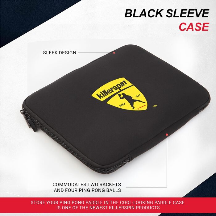 Пінґ-понґна лопатка Killerspin Jet Black - для початківців та професіоналів, зручна ручка, чорний колір