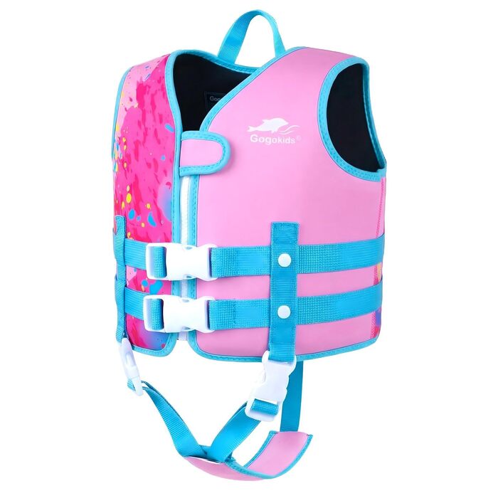 Дитячий жилет для плавання Gogokids для малюків 1-5 років (15-30 кг), рожевий