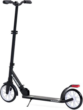 Самокат міський BLACKWHEELS Zoom City-Scooter 200мм, алюмінієвий, з амортизатором, складаний, регульований кермо, чорно-білий