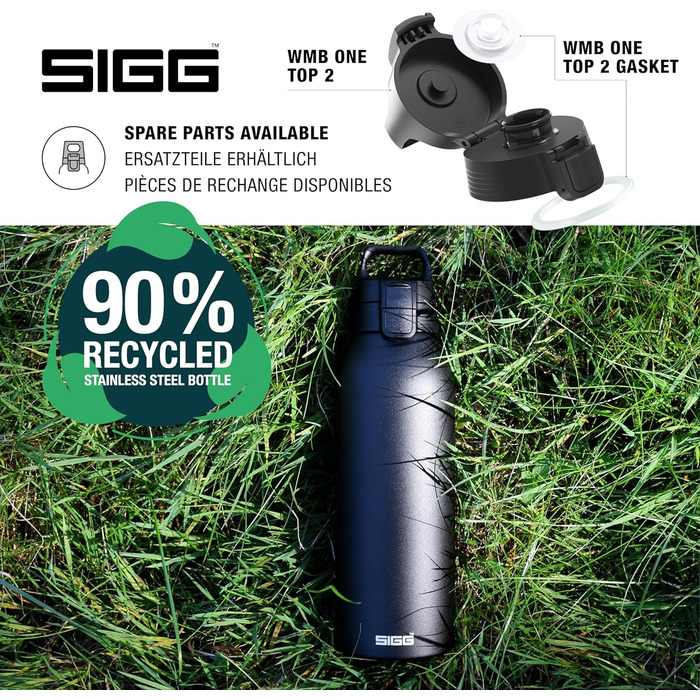 SIGG пляшка для напоїв з нержавіючої сталі Shield ONE, для газованих напоїв, герметична, легка, без BPA, 0,75 л / 1 л