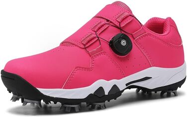 Жіночі гольф-взуття водонепроникні, дихаючі, зручні, з шипами. Гольф-тренувальні черевики з поворотним піджарем, швидкою системою фіксації, розмір 36-42 EU (Червоний, 42 EU)