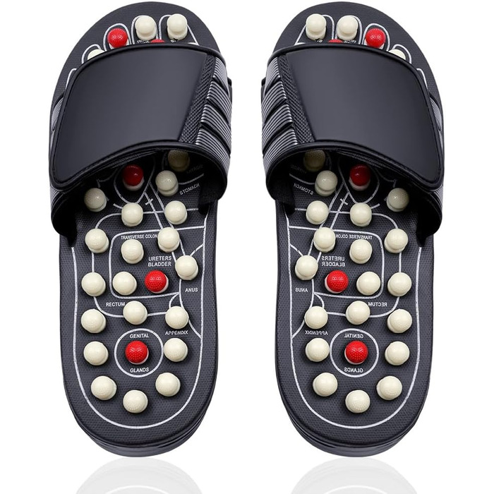 Масажні тапочки для ніг ACWOO - масажер для стоп, для чоловіків та жінок, розмір 42-43, для покращення кровообігу та полегшення болю при п'яткової шпори та планарної фасціїті.