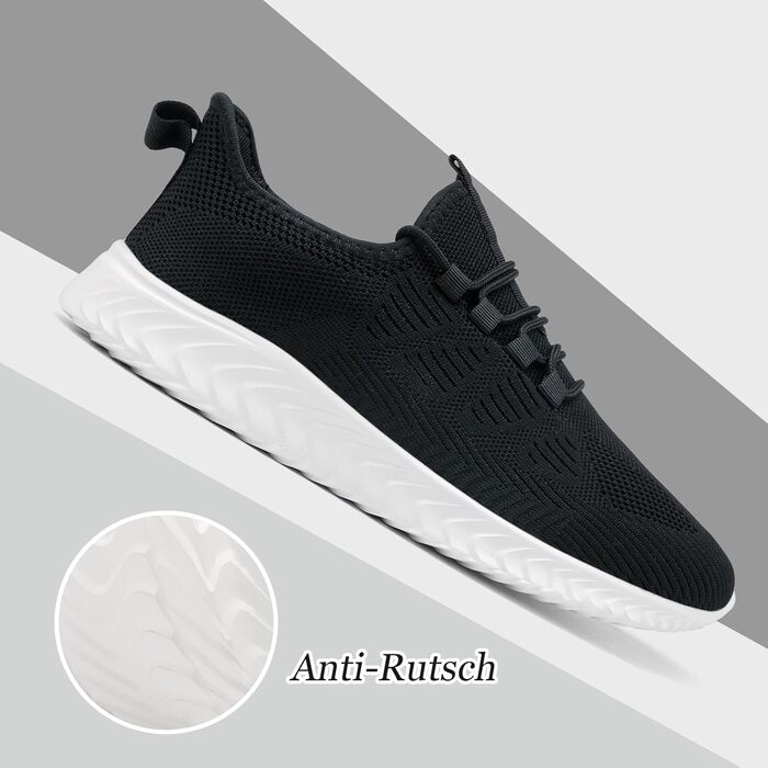 Жіноче взуття: кросівки, кеди, спортивне взуття, бігові кросівки, фітнес-взуття, тенісні кросівки, туристичне взуття, повсякденне взуття, біле (37 EU, I Чорний)